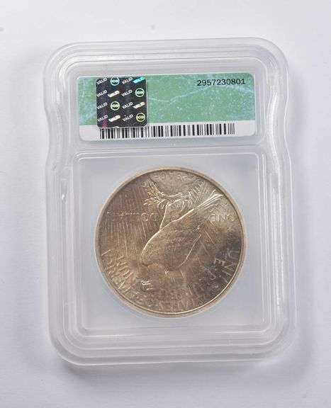 MS63 1923-S Peace Silver Dollar ICG