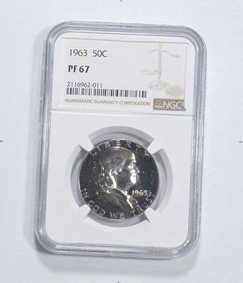 PF67 1963 Franklin Half Dollar - Graded NGC Great Color