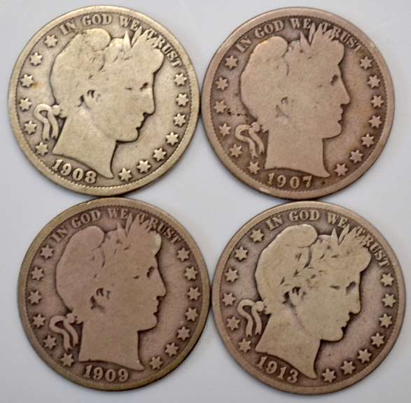 4 Different Barber Halves