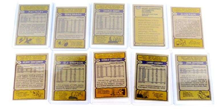 Lot of 10 Topps 1979 Football Super Stars