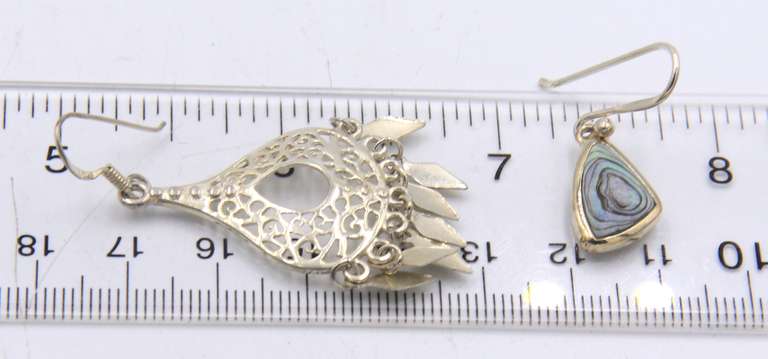 Group Lot of 10 Vintage 925 Sterling Silver Earrings