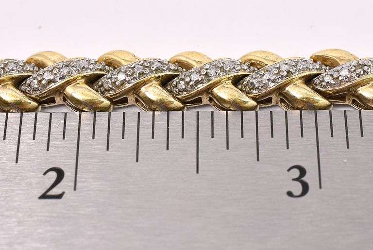 Vermeil X Link Bracelet In Sterling Silver