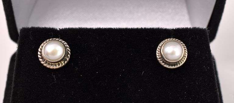 Pearl Earrings In Sterling Silver