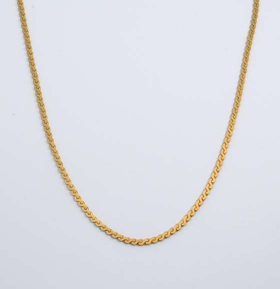 Strong Italian Made 14k Serpentine Necklace