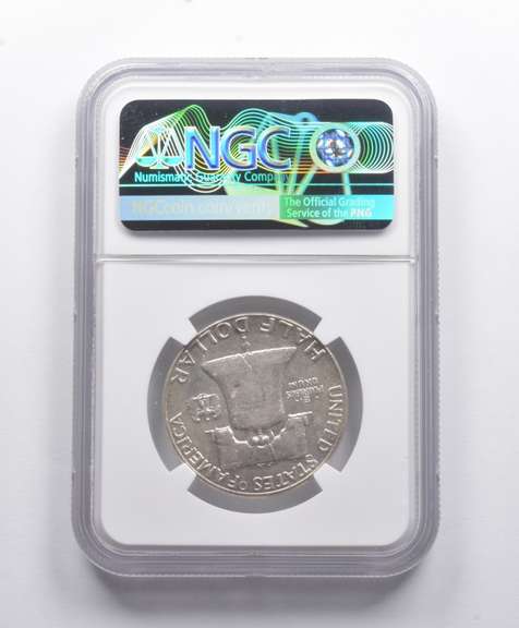 Mint Error AU53 1962 Franklin Half Dollar REV Lamination NGC