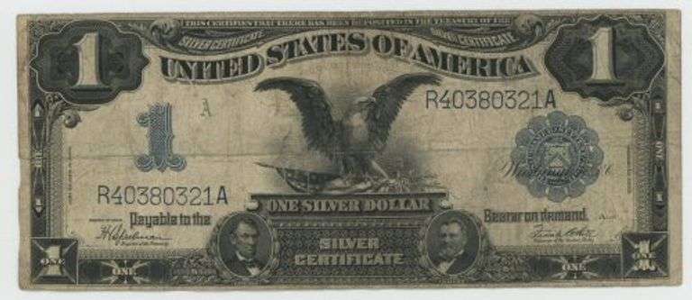 Collectible 1899 Series Large Size $1 Black Eagle Silver Cert