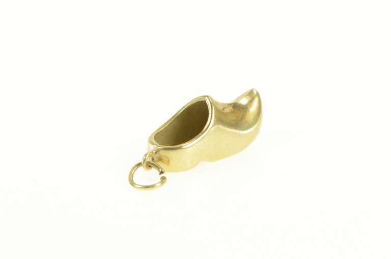 14K Yellow Gold 3D Dutch Clog Shoe Vintage Charm/Pendant