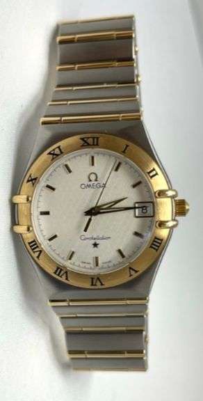 OMEGA UNISEX 34MM SS/YG CONSTELLATION 6.5IN BRACELET