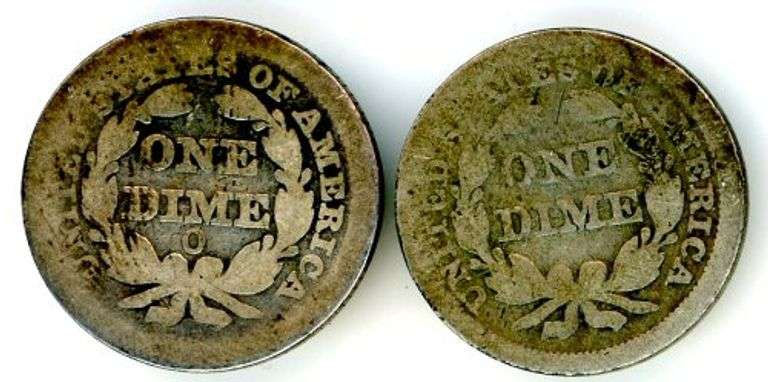 1851-O & 1857 Liberty Seated Dimes