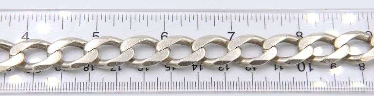 Vintage Italian 925 Sterling Silver Curb Link Bracelet