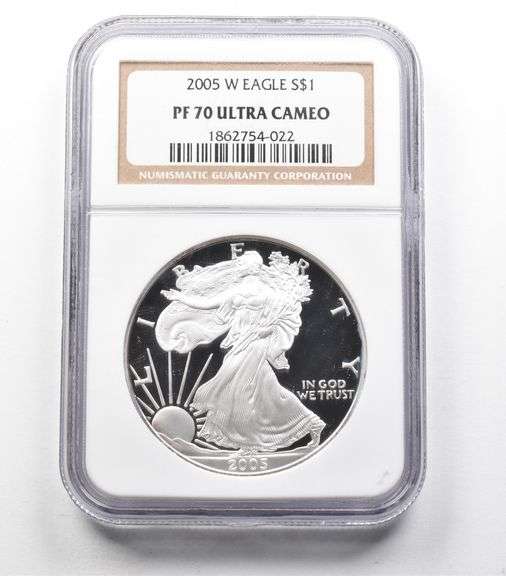 PF70 UCAM 2005-W American Silver Eagle NGC