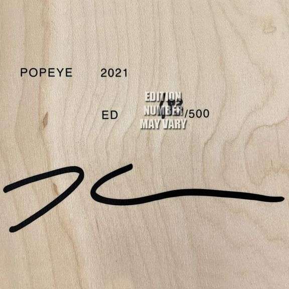 Popeye Skateboard by Koons, Jeff