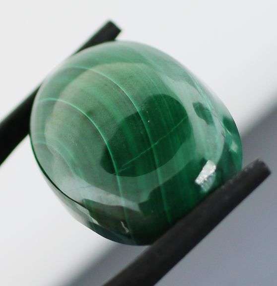 Excellent 43.77ct banded Malachite cabochon