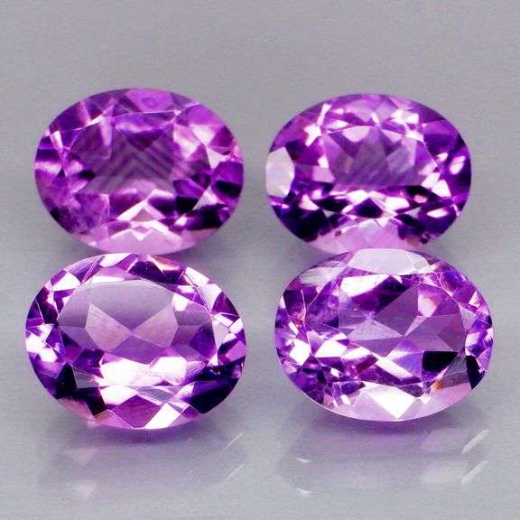 Glittering 8.84ct 10x8mm real Bolivian Amethyst set