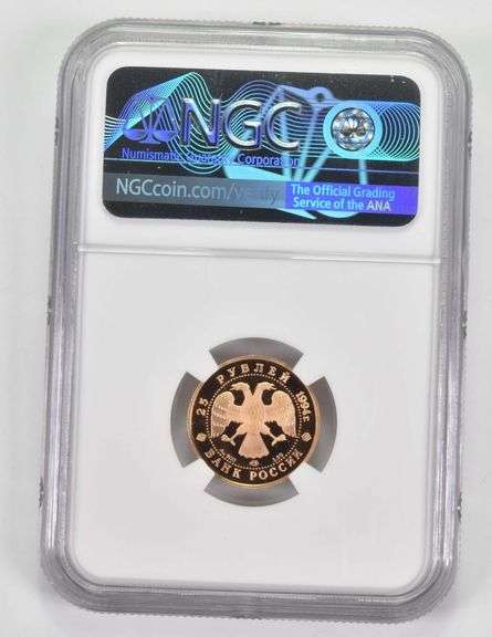 PF69UCAM 1994(L) Russia 25 Roubles Gold Coin Baikal Railway Tunnel NGC