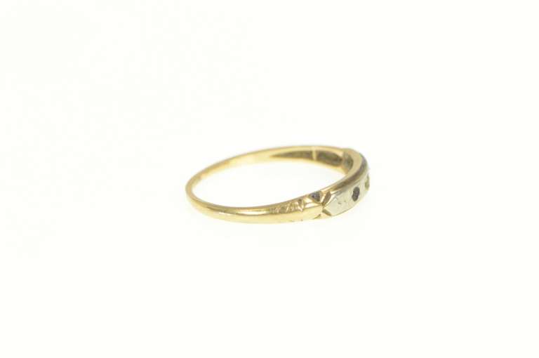14K Yellow Gold Art Deco Two Tone Wedding Band Setting Ring