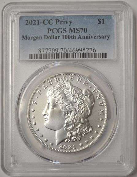 2021 CC Privy U.S Silver Morgan Dollar 100th Ann. MS 70