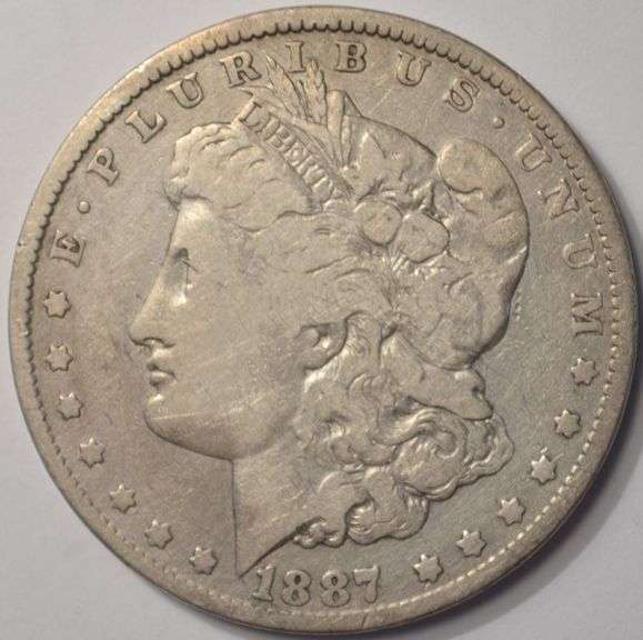 1887-O Morgan Silver Dollar, Circulated.
