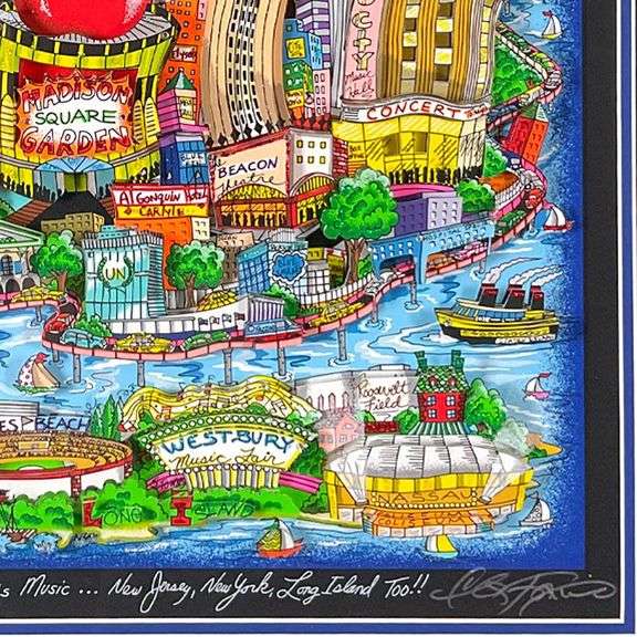 There's Music In NY, NJ, & LI Too (Blue) by Fazzino, Charles