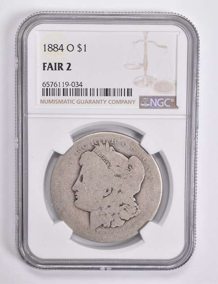 FAIR 2 1884-O Morgan Silver Dollar NGC Lowball Low Ball