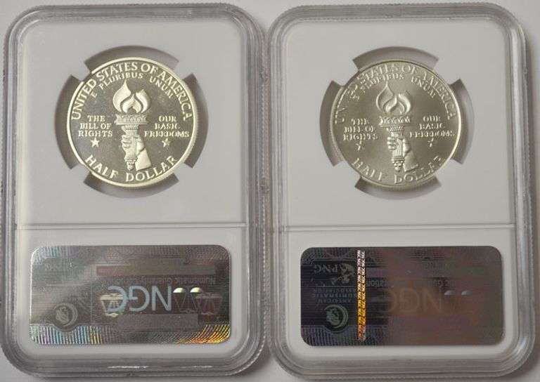 1993 James Madison Commemorative Silver Half Dollars Set NGC PF 69 MS 69