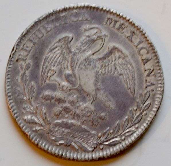 Choice Early 1825 Zacatecas Mexico Cap &Rays 8 Reale