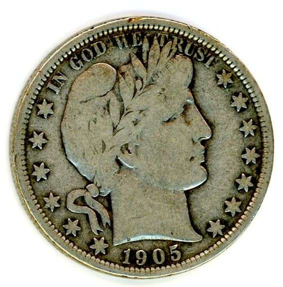 1905 Barber Silver Half Dollar