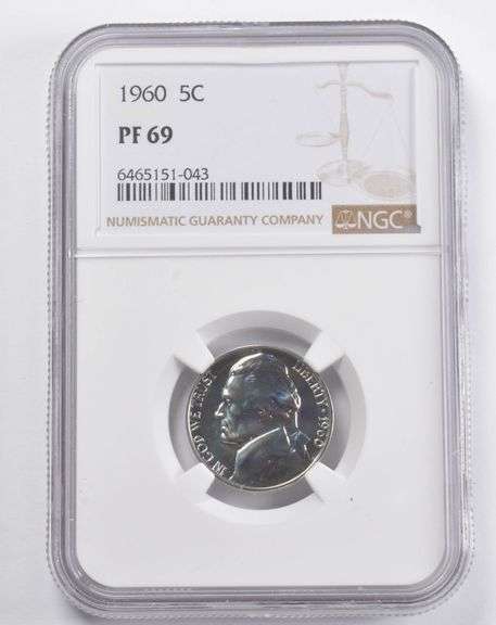 PF69 1960 Jefferson Nickel NGC