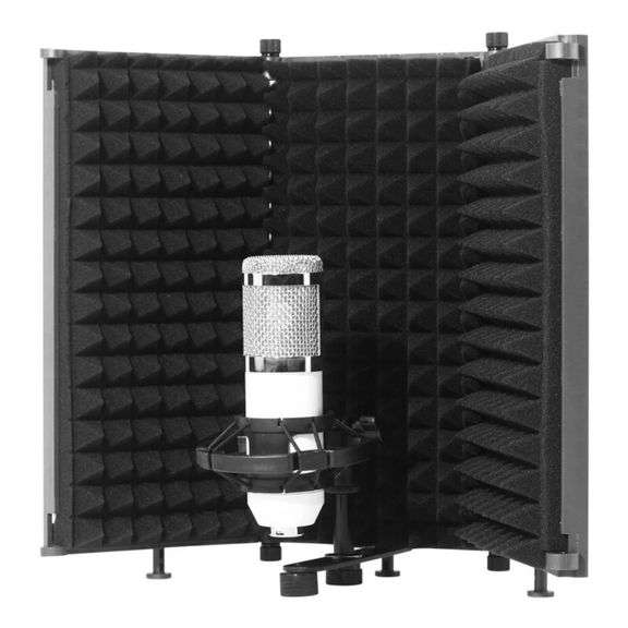 Foldable Microphone Acoustic Isolation Shield Studio