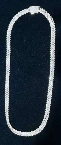 STUNNING 17.00 CARAT DIAMOND MIAMI CUBAN LINK SOLID GOLD CHAIN