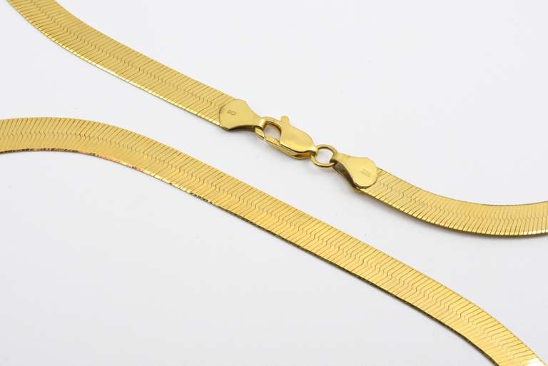 In Demand 14k Herringbone Necklace