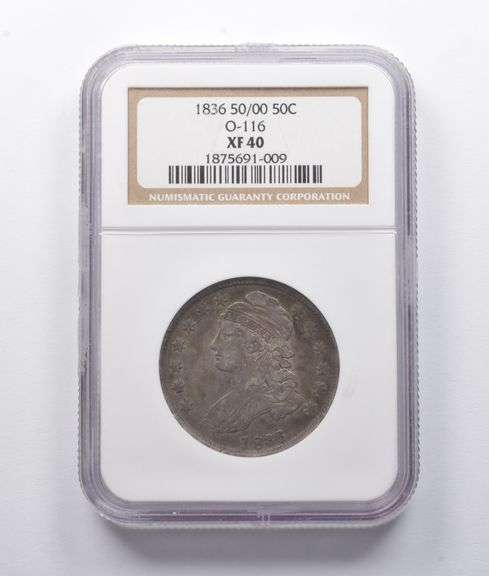 XF40 1836 Capped Bust Half Dollar O-116 50/00 NGC