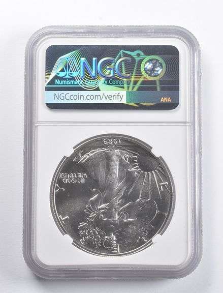 Mint Error MS69 1989 American Silver Eagle REV Struck Thru NGC