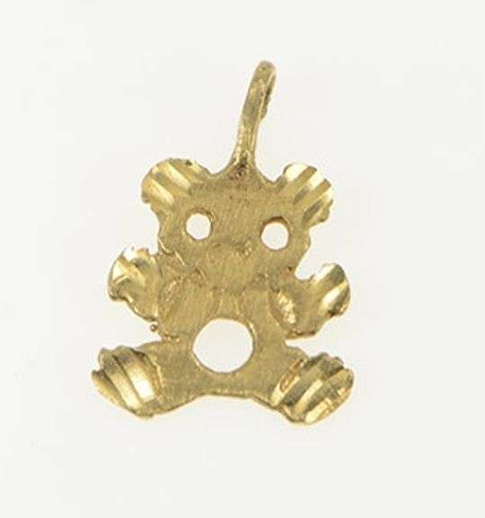 14K Yellow Gold Diamond Cut Teddy Bear Stuffed Animal Charm/Pendant
