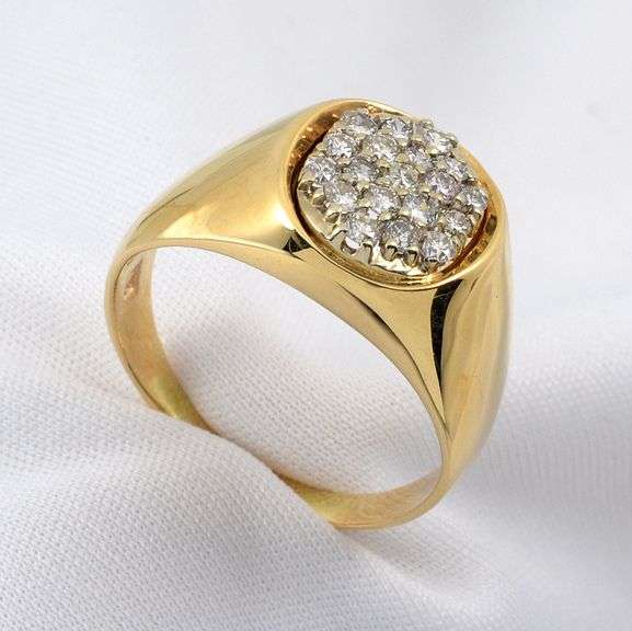 Stunning 14k Man's Diamond Cluster