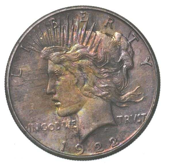 1922-S Peace Silver Dollar - Insane Color
