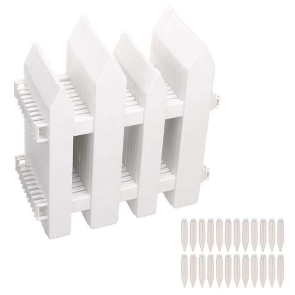 24PCS Outdoor PVC Plastic White Fence Pet Fence