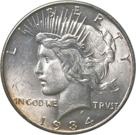 1934 Peace Silver Dollar