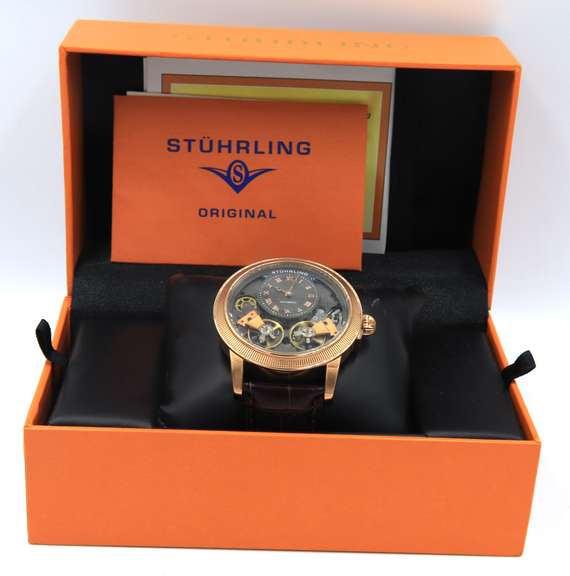 Stuhrling Watch with Brown Leather Strap