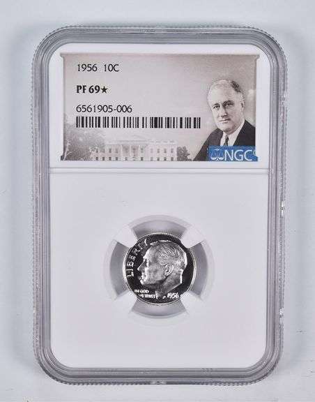 PF69* 1956 Roosevelt Dime NGC