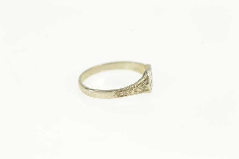 10K Yellow Gold Art Deco S Monogram Name Initial Letter Ring
