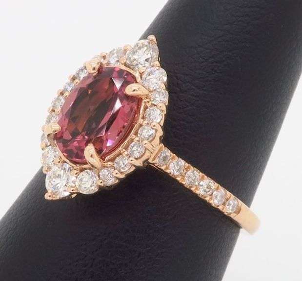 Pink Tourmaline & Diamond Cocktail Ring