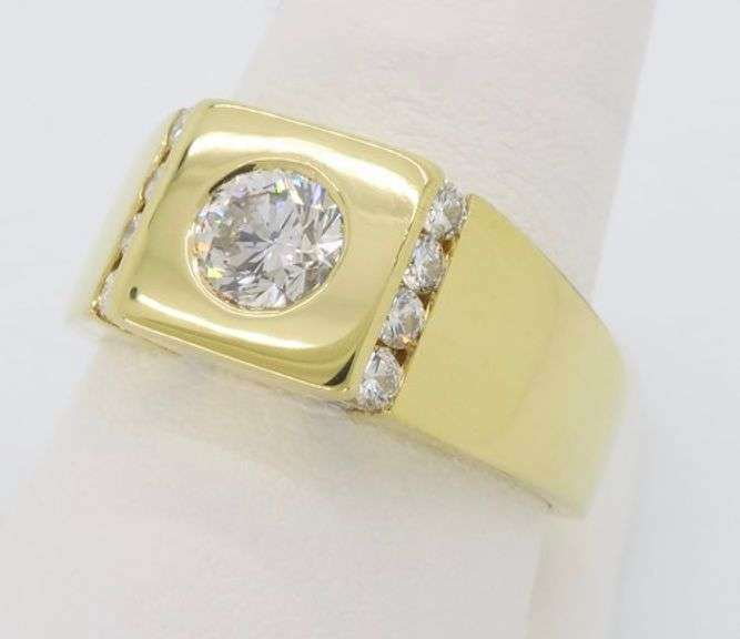 Bezel Set Men's Diamond Ring