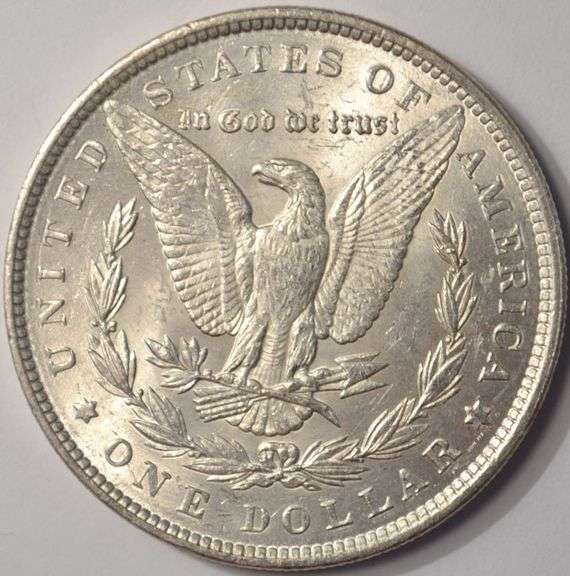 1890 Morgan Silver Dollar, Circulated.