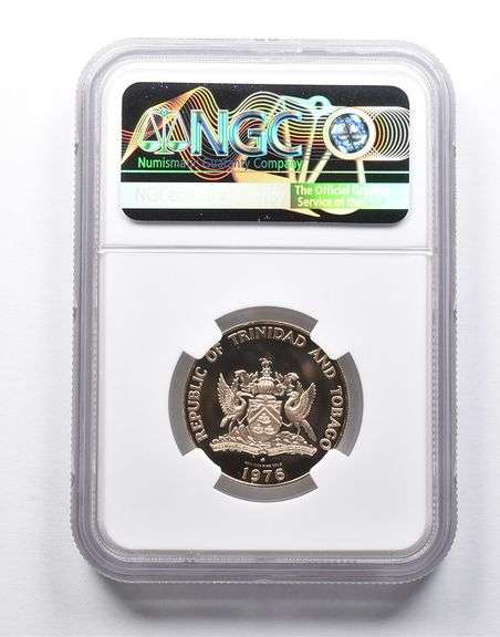 PF69 UCAM 1976 FM Trinidad 100 Dollars Gold First Day Of Minting NGC