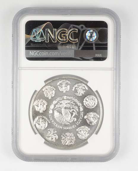 MS69 2002 MO Mexico 1 Onza .999 Fine Silver - Graded NGC