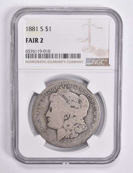 FAIR 2 1881-S Morgan Silver Dollar NGC Lowball Low Ball
