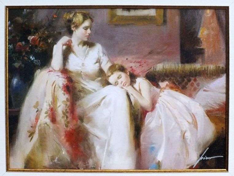 Hand signed Pino on canvas, limited edition with gallery framed