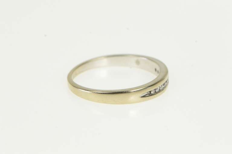 10K White Gold 0.15 Ctw Classic Diamond Wedding Band Ring