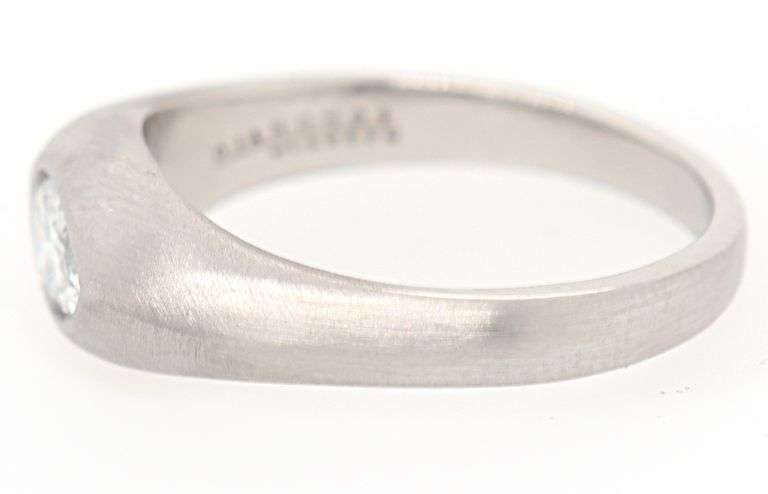 0.60ct Pear Diamond Bezel Set Solitaire Ring in Platinum